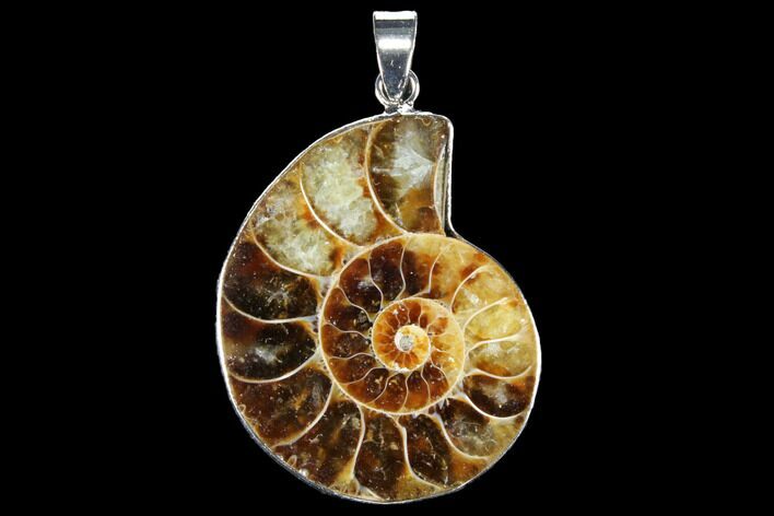 Fossil Ammonite Pendant - Million Years Old #112435